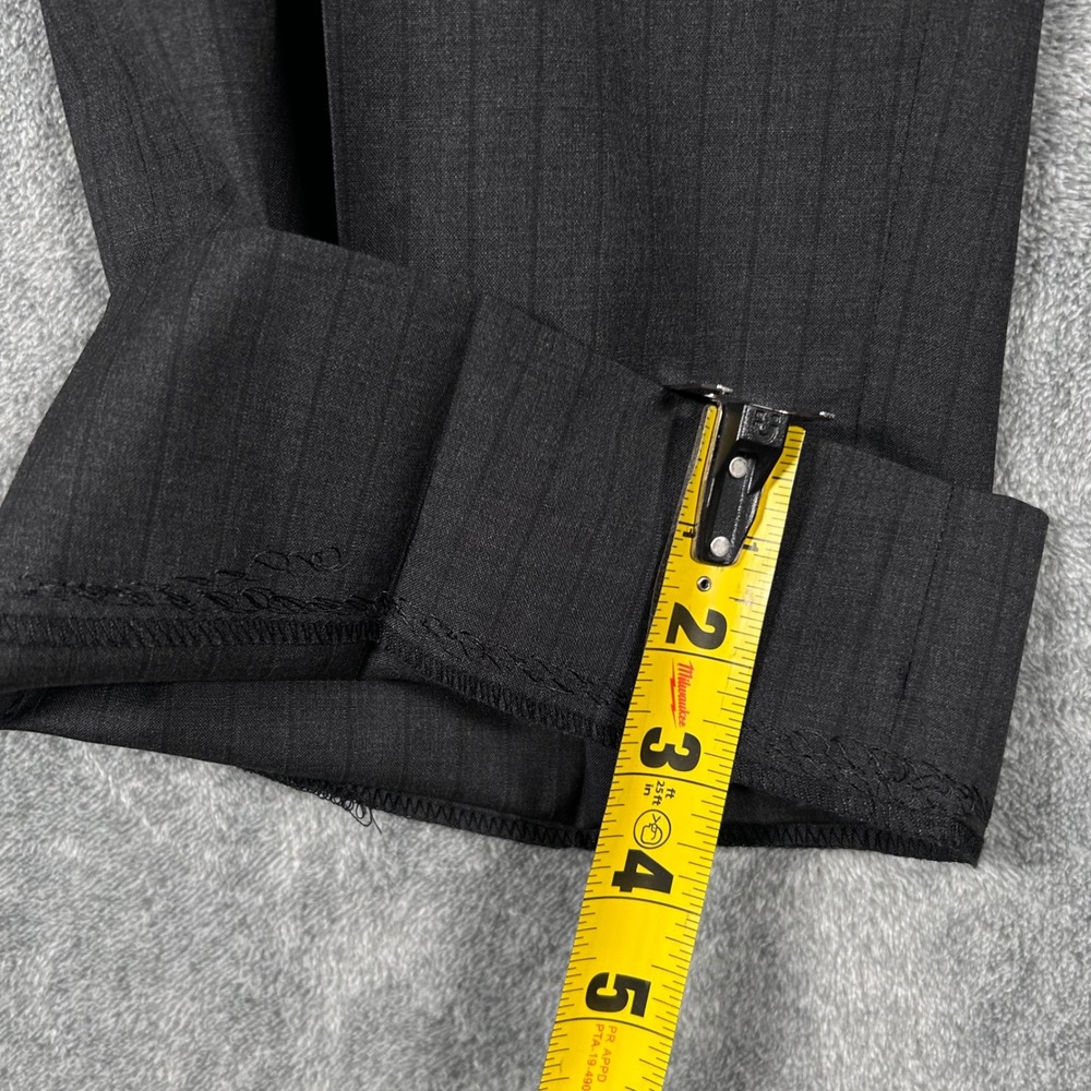 Samuelsohn Suit 2 PC Grey Pinstripe Guabello Super 130 Wool 46R 39x27 Made Italy - Picture 11 of 16